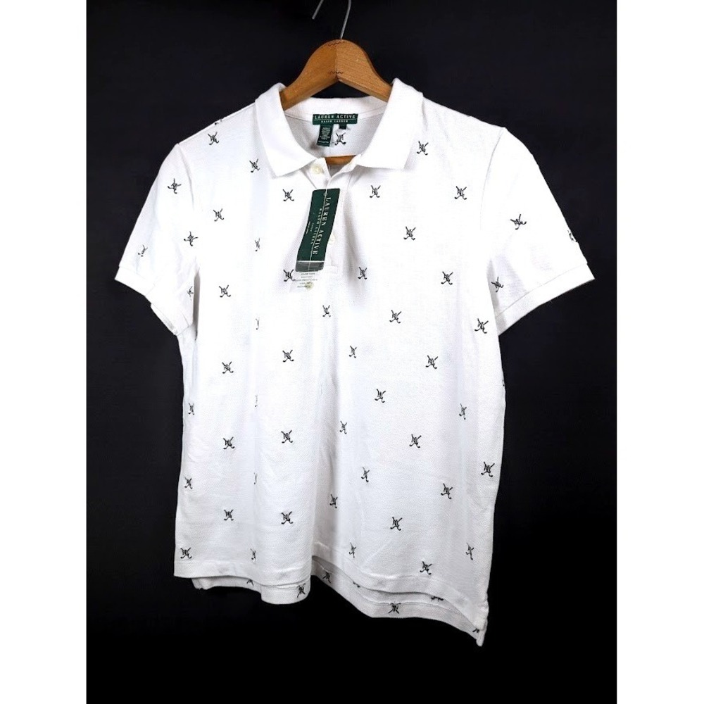 Lauren Ralph‎ Lauren Polo Shirt Size Large Embroidered Golf Logo Old Money NEW